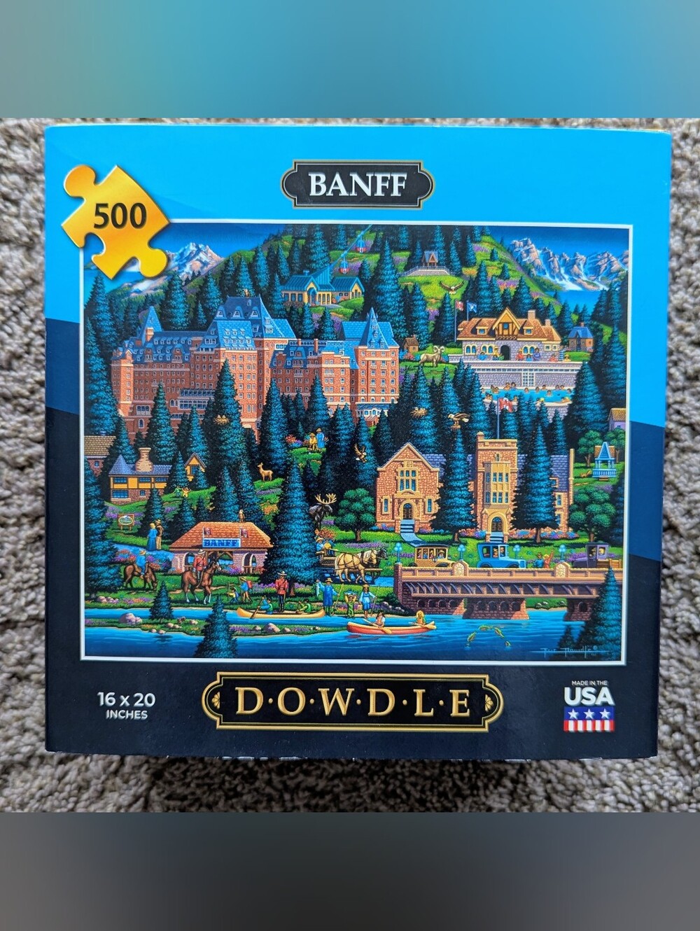 🧩 Banff Dowdle 500-Piece Jigsaw Puzzle - Blue & Green Scenic Illustration